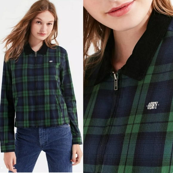 OBEY Maddy Zip-Up Flannel Shirt XS - Picture 13 of 13